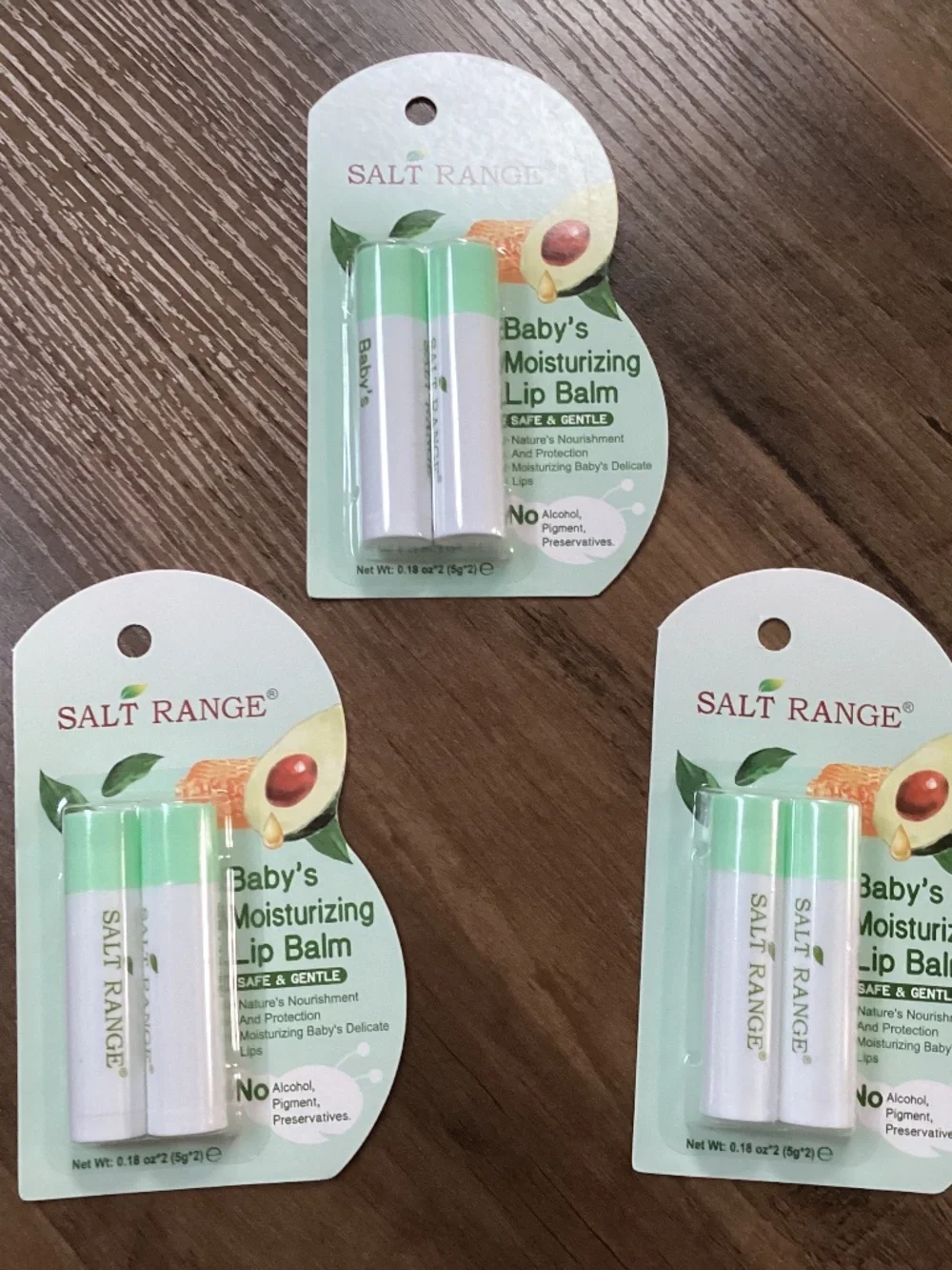 Salt Range Baby Moisturizing Lip Balm Bundle 0.18 oz each (6 lip balms) NEW